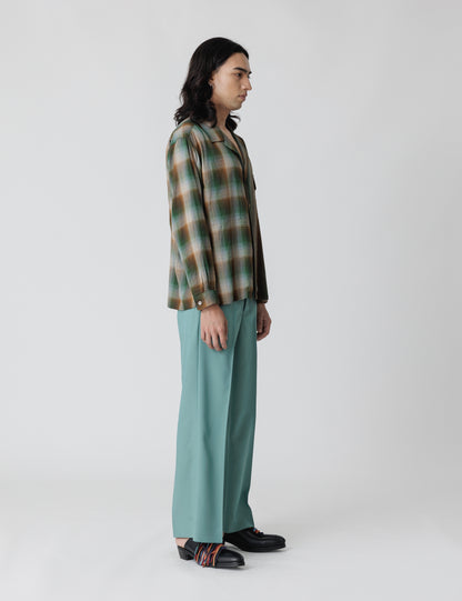 25SS-PA9-012 / SEMI FLARE SILHOUETTE SLACKS / BLACK