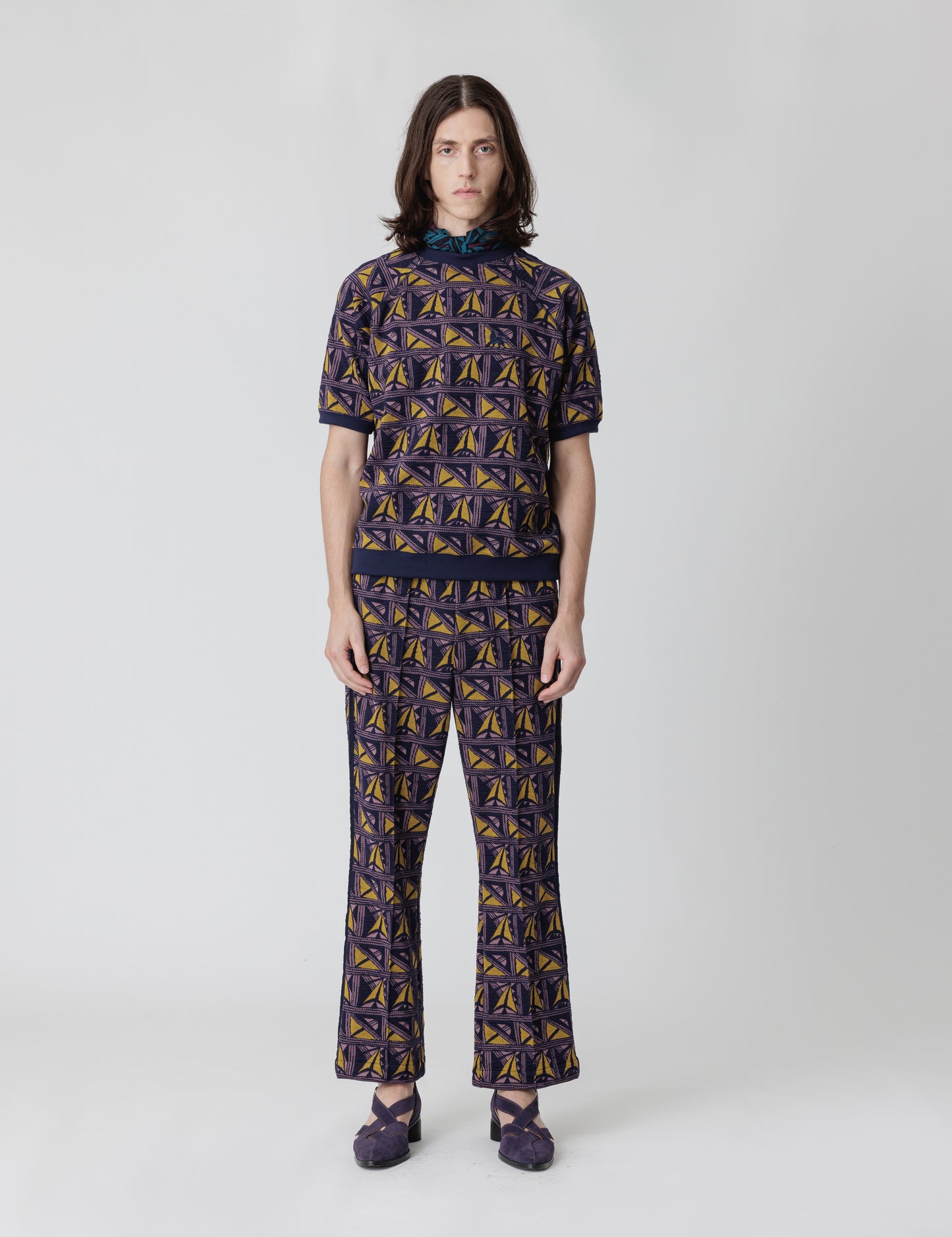 25SS-CST-007 / TRACK T-SHIRT “PUEBLO” / NAVY