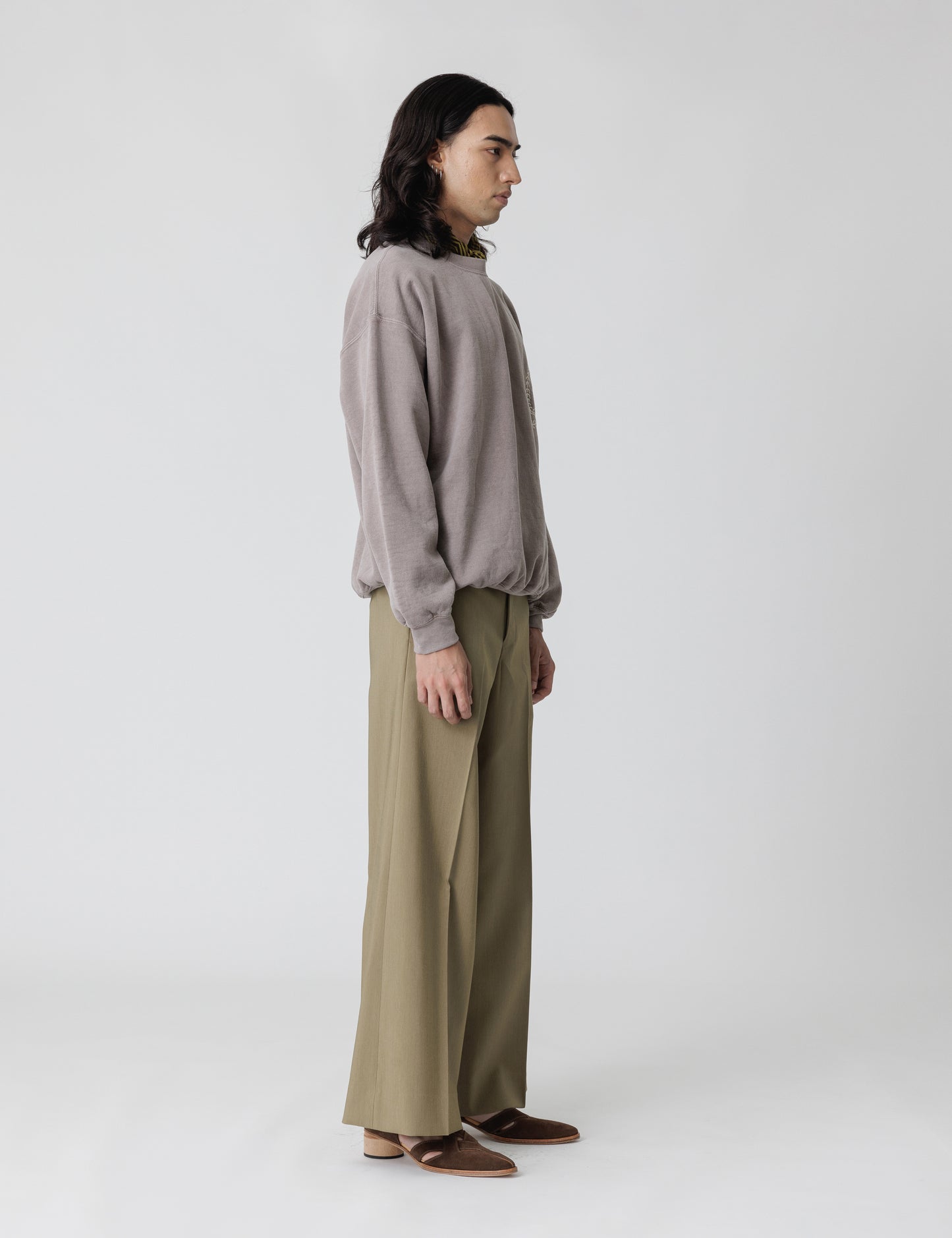 25SS-CSS-005 / SWEATSHIRT "MEXICAN SKULL" / BLUE GREEN OVERDYE