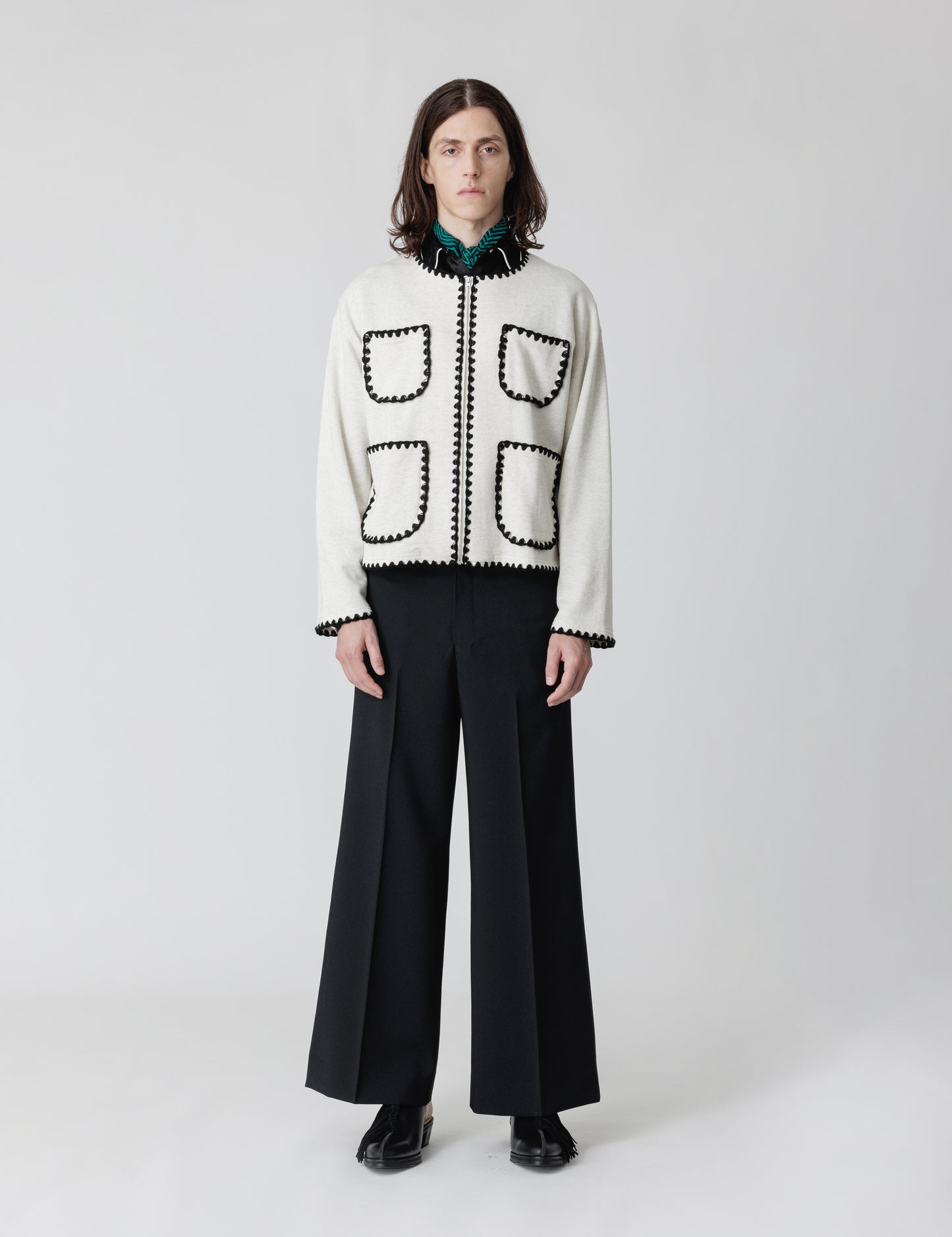 25SS-CSS-008 / SWEAT CARDIGAN “CHONEL” / OATMEAL