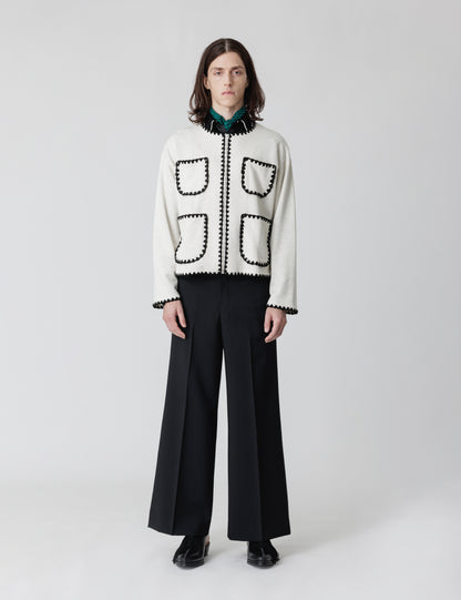 25SS-CSS-008 / SWEAT CARDIGAN “CHONEL” / OATMEAL