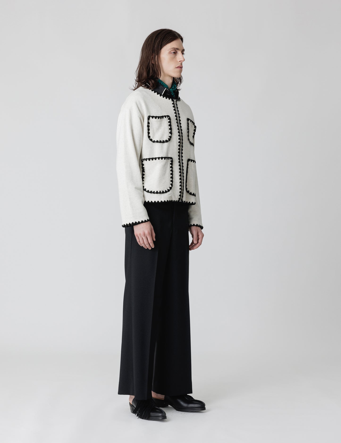 25SS-CSS-008 / SWEAT CARDIGAN “CHONEL” / OATMEAL