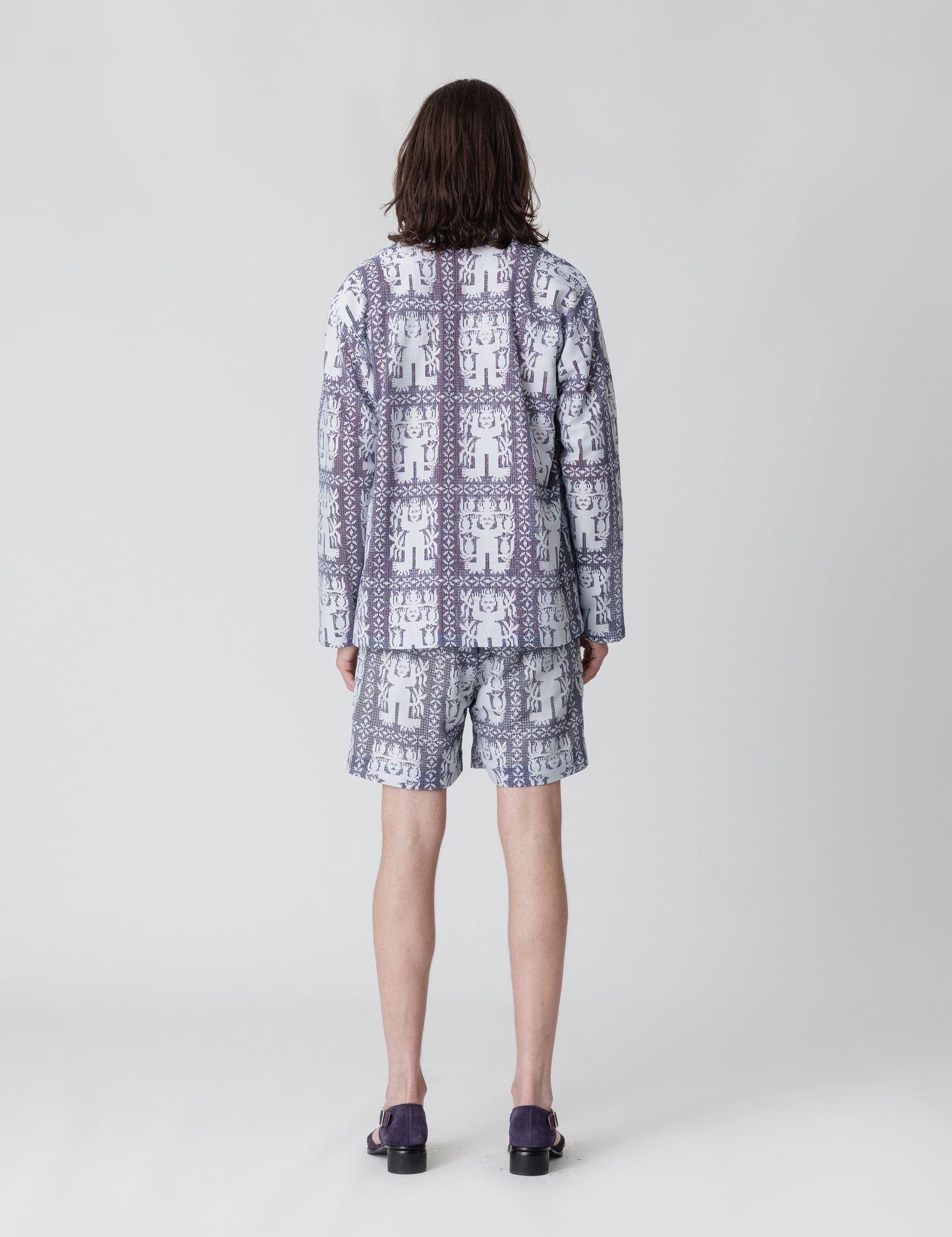 25SS-SY9-004 / LAPEL JACKET “AMULET LACE” / NAVY