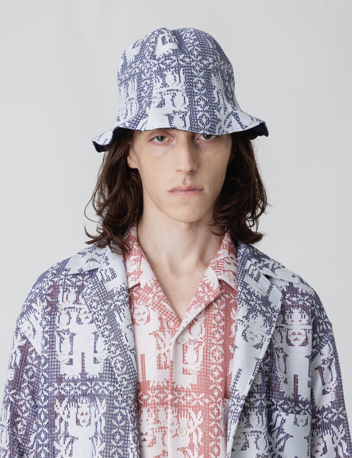 25SS-GOH-003 / TULIP HAT “AMULET LACE” / NAVY