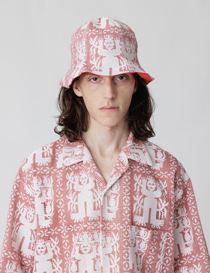 25SS-GOH-003 / TULIP HAT “AMULET LACE” / RED