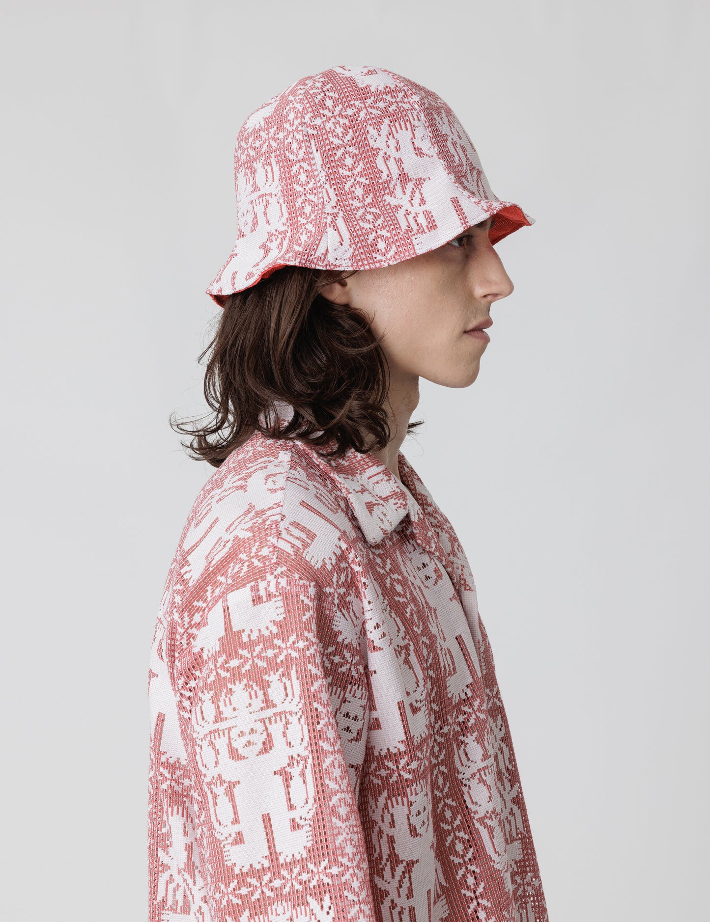 25SS-GOH-003 / TULIP HAT “AMULET LACE” / RED