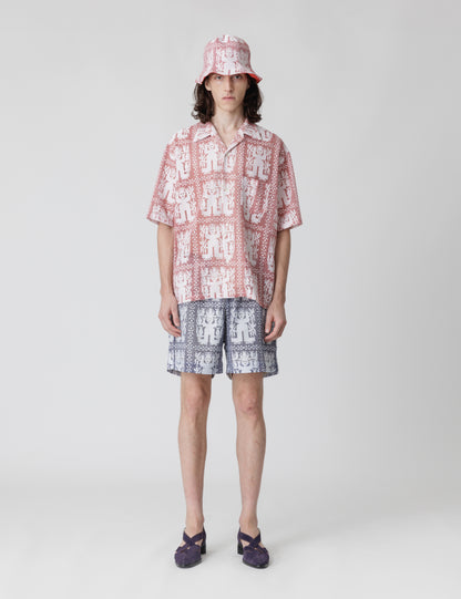 25SS-PA5-003 / SHORTS “AMULET LACE” / RED