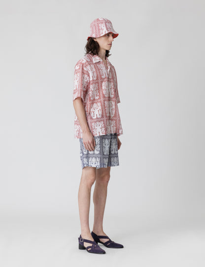 25SS-PA5-003 / SHORTS “AMULET LACE” / RED