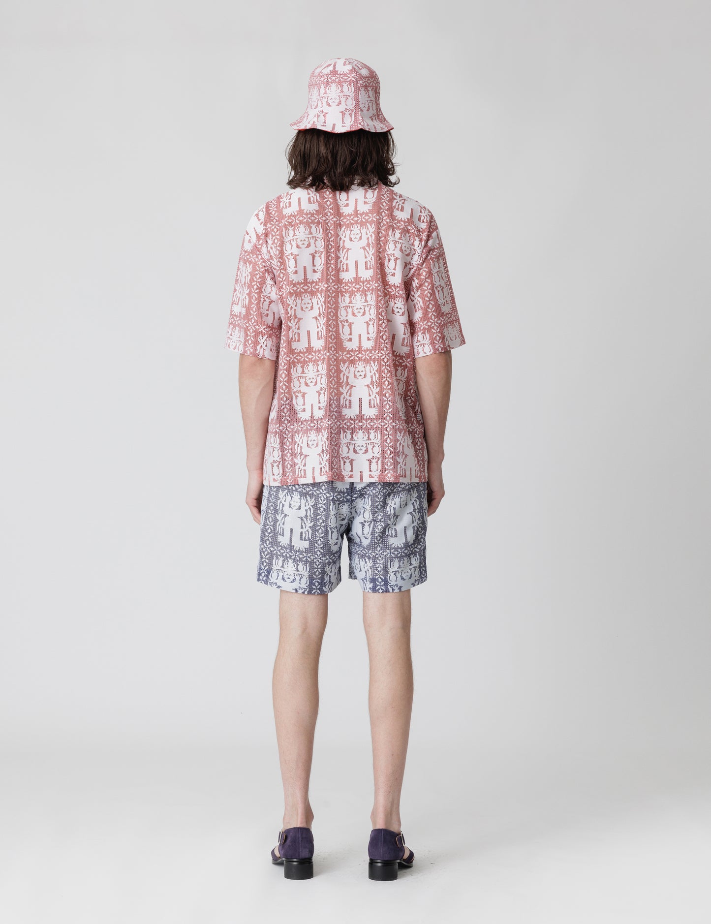 25SS-PA5-003 / SHORTS “AMULET LACE” / RED