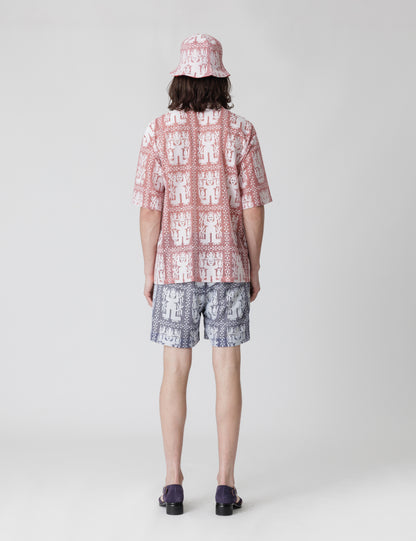 25SS-PA5-003 / SHORTS “AMULET LACE” / RED