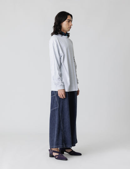 25SS-TS9-001 / L/S T-SHIRT “PEACE LOVING NATION” / WHITE