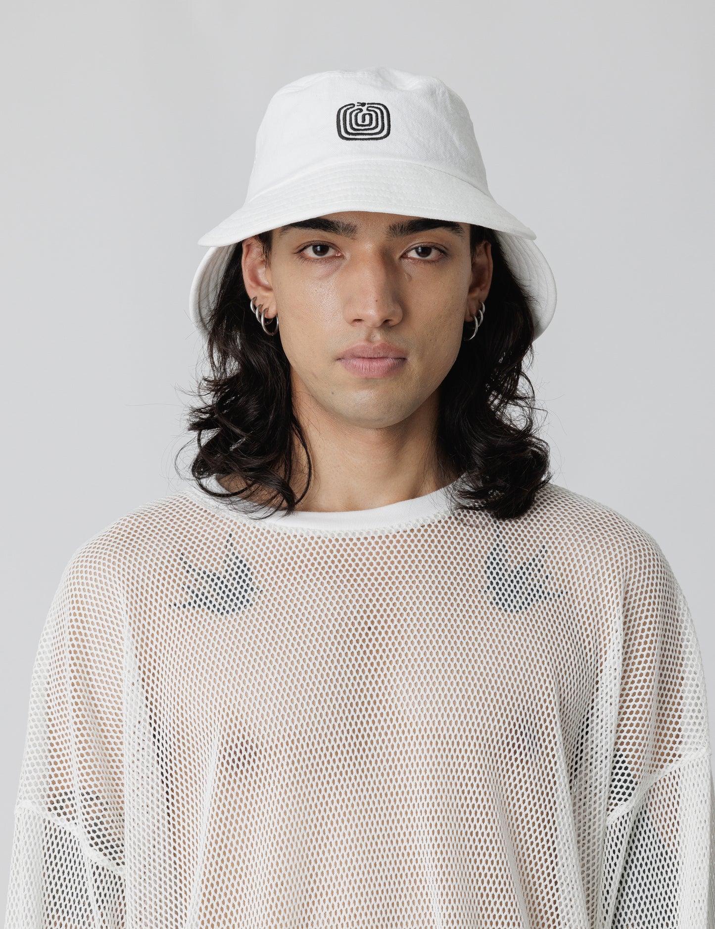 25SS-GOH-005 / DOUBLE BRIM BUCKET HAT / WHITE