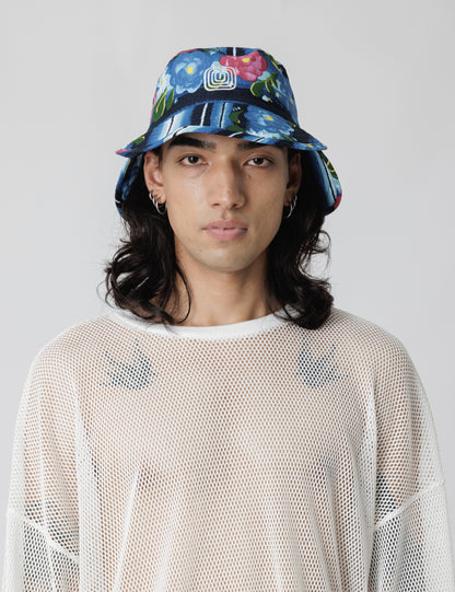 25SS-GOH-005 / DOUBLE BRIM BUCKET HAT / MARINE FLOWER