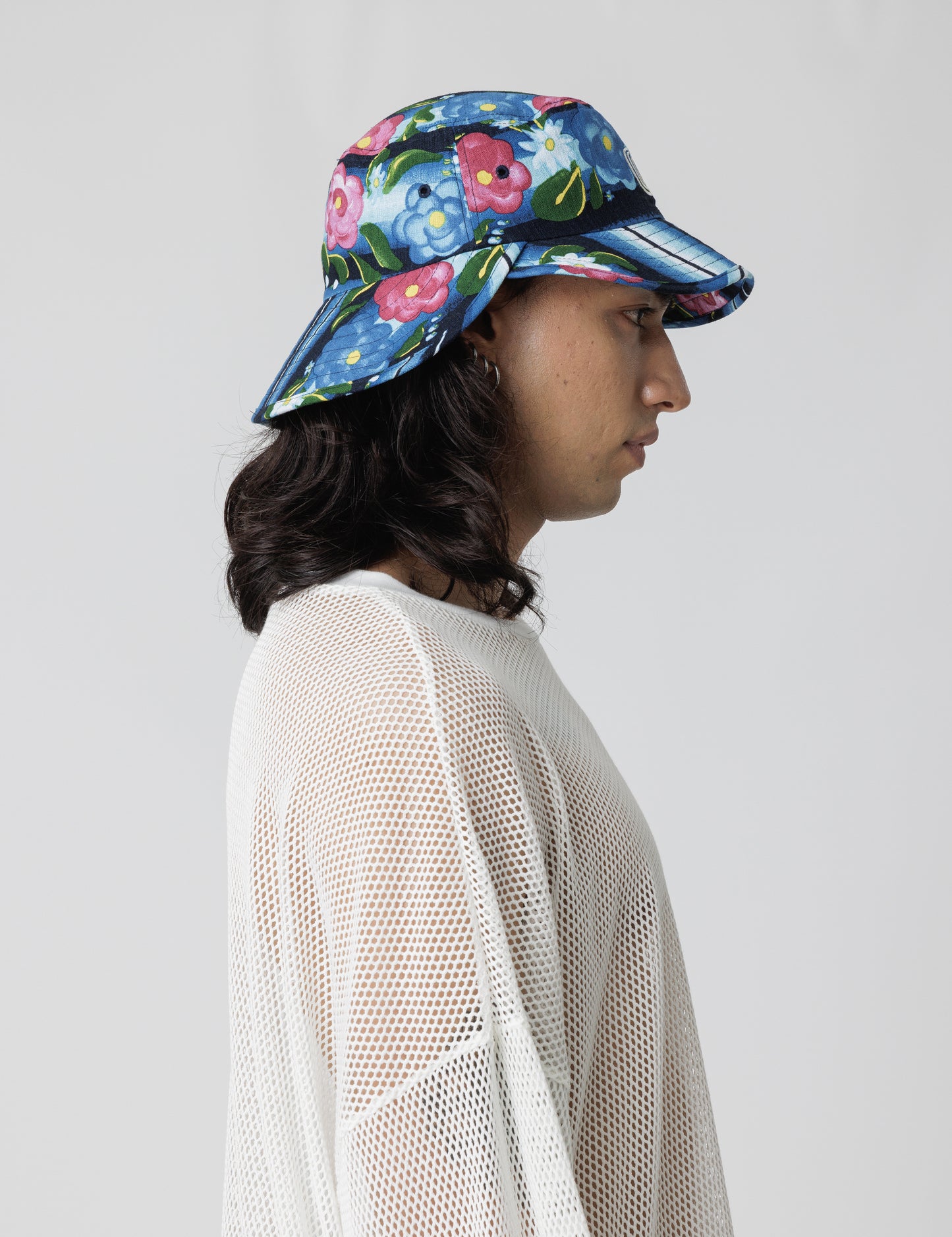 25SS-GOH-005 / DOUBLE BRIM BUCKET HAT / MARINE FLOWER