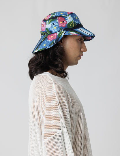 25SS-GOH-005 / DOUBLE BRIM BUCKET HAT / MARINE FLOWER