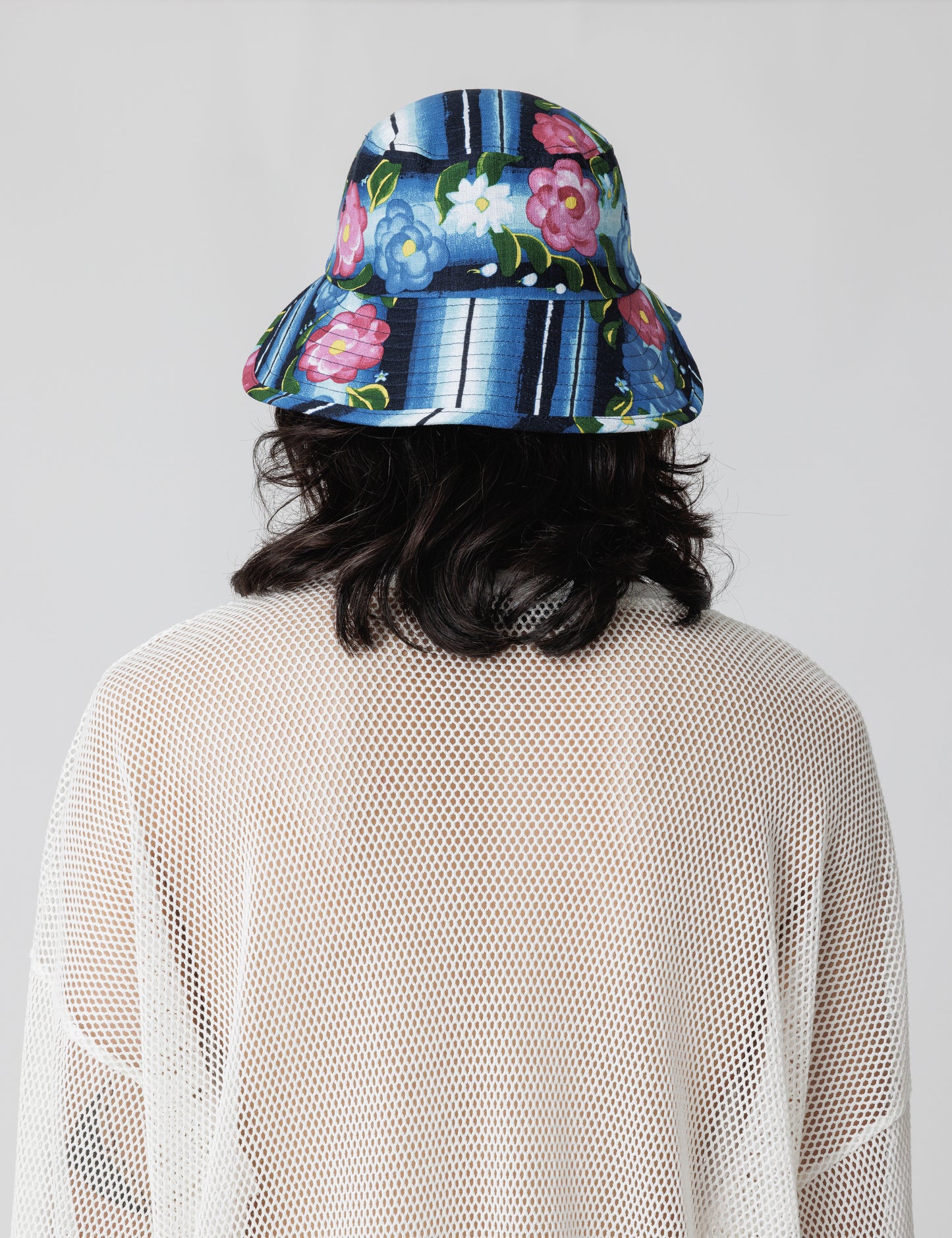 25SS-GOH-005 / DOUBLE BRIM BUCKET HAT / MARINE FLOWER