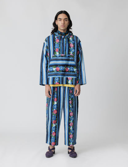 25SS-SY9-006 / MEXIPA “MEXICAN FLOWER STRIPE” / MARINE FLOWER