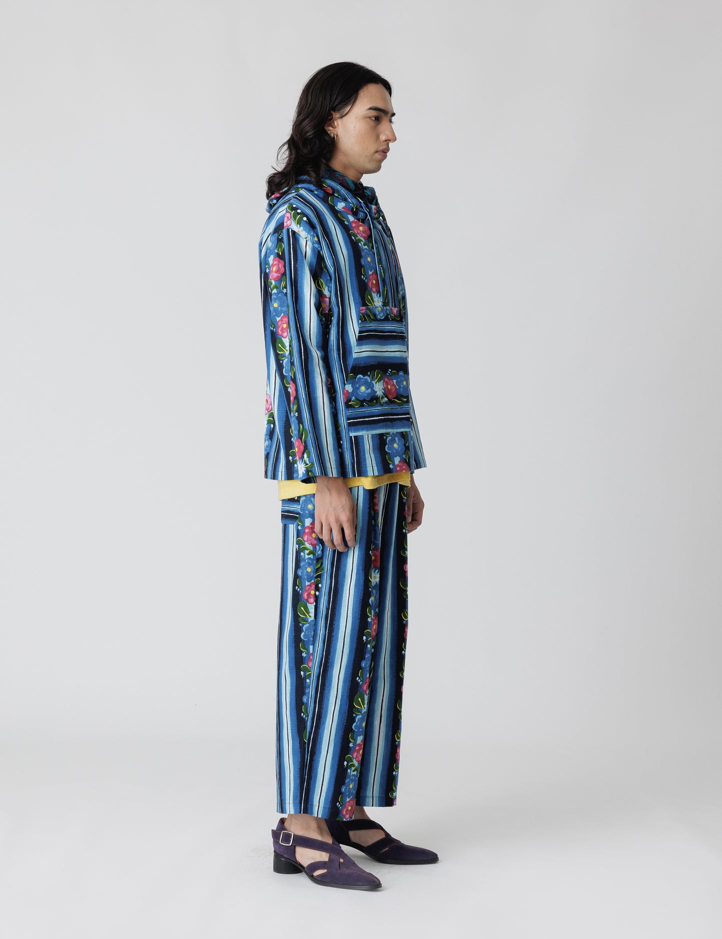 25SS-SY9-006 / MEXIPA “MEXICAN FLOWER STRIPE” / MARINE FLOWER