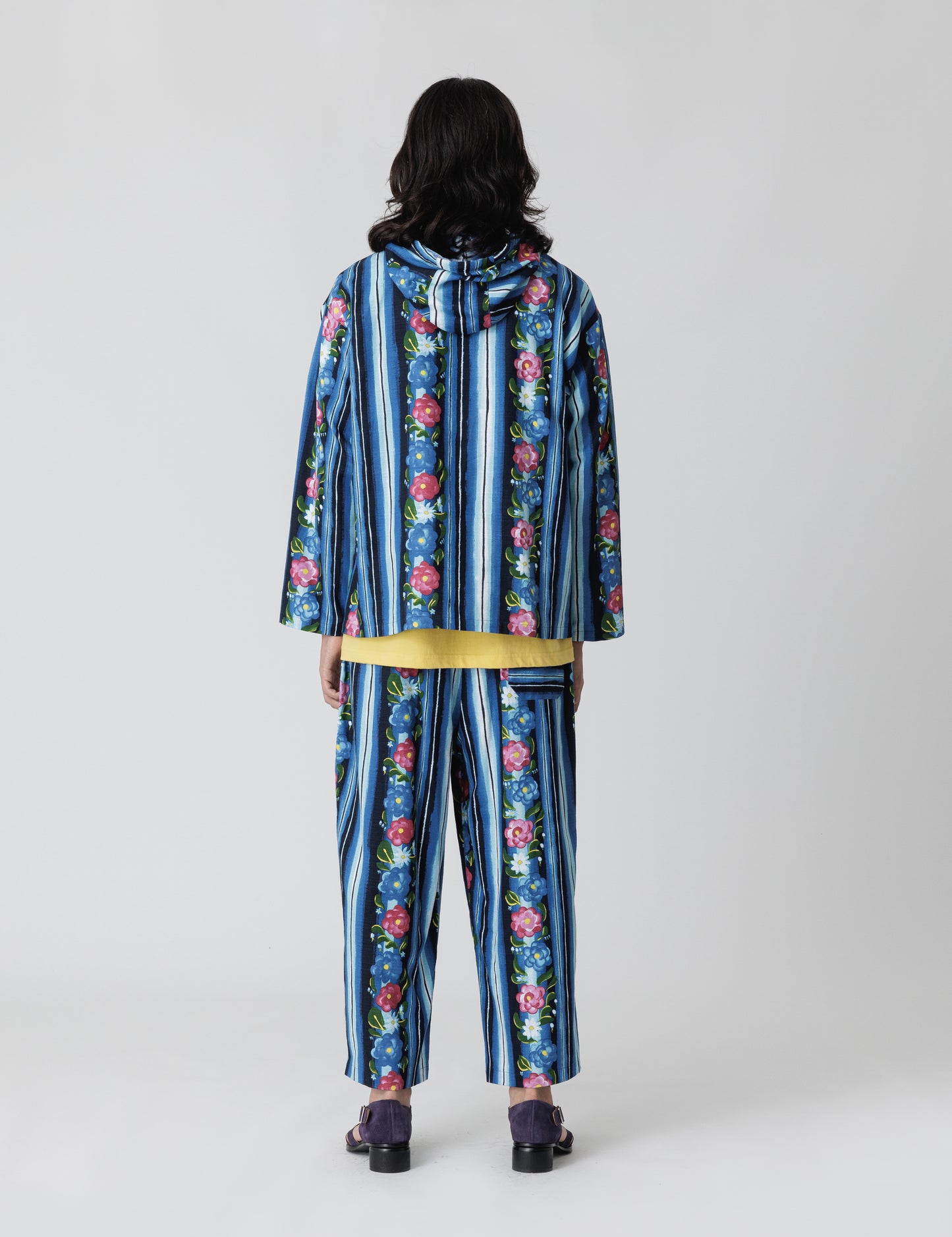 25SS-SY9-006 / MEXIPA “MEXICAN FLOWER STRIPE” / MARINE FLOWER