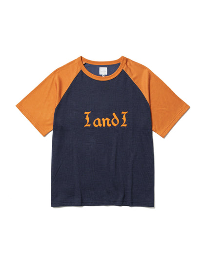 24SS-CST-008 / "I and I" 2TONE H/S T-SHIRT / NAVY